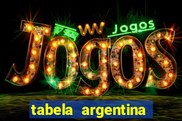 tabela argentina torneo betano